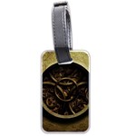Abstract Steampunk Textures Golden Luggage Tags (Two Sides) Back