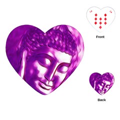 Purple Buddha Art Portrait Playing Cards (heart)  by yoursparklingshop