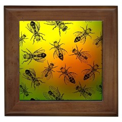 Insect Pattern Framed Tiles by Sapixe