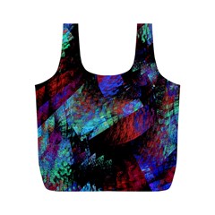 Native Blanket Abstract Digital Art Full Print Recycle Bags (m)  by Sapixe