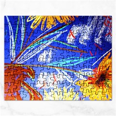 Ceramic Jur And Sunlowers Rectangular Jigsaw Puzzl by bestdesignintheworld