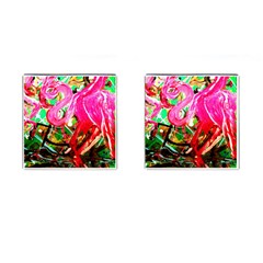 Dscf2035 - Flamingo On A Chad Lake Cufflinks (square) by bestdesignintheworld