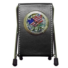 Usa United States Of America Images Independence Day Pen Holder Desk Clocks by Sapixe