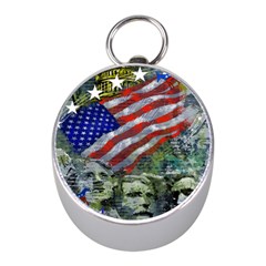 Usa United States Of America Images Independence Day Mini Silver Compasses by Sapixe