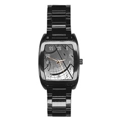 Graphic Design Background Stainless Steel Barrel Watch by Sapixe