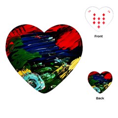 Tumble Weed And Blue Rose Playing Cards (heart)  by bestdesignintheworld