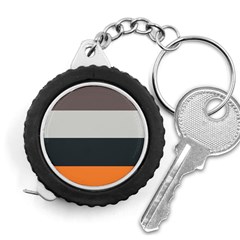 Orange Sand Charcoal Stripes Pattern Striped Elegant Measuring Tape by yoursparklingshop