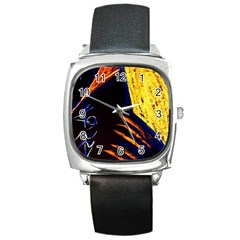 Cryptography Of The Planet 2 Square Metal Watch by bestdesignintheworld