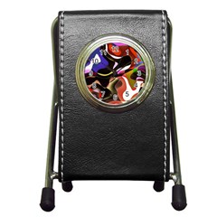 Abstract Full Colour Background Pen Holder Desk Clocks by Modern2018