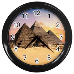 Ancient Archeology Architecture Wall Clocks (black) by Modern2018