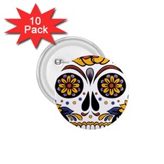 Sugar Skull 1 75  Buttons (10 Pack) by StarvingArtisan