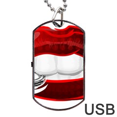 Bite Me Dog Tag Usb Flash (one Side) by StarvingArtisan