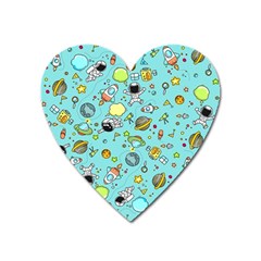 Space Pattern Heart Magnet by Valentinaart