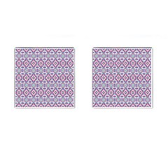 Colorful Folk Pattern Cufflinks (square) by dflcprints