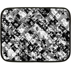 Black And White Patchwork Pattern Double Sided Fleece Blanket (mini)  by dflcprints