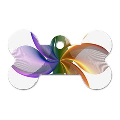 Abstract Geometric Line Art Dog Tag Bone (two Sides) by Simbadda