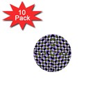 Hypnotic Geometric Pattern 1  Mini Buttons (10 pack)  Front