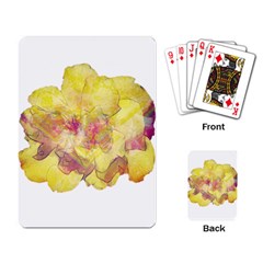 Yellow Rose Playing Card by aumaraspiritart