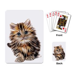 Kitten Mammal Animal Young Cat Playing Card by Simbadda