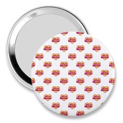 Girl Power Logo Pattern 3  Handbag Mirrors by dflcprints