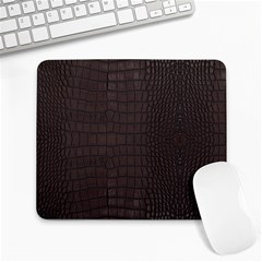 Gator Brown Leather Print Large Mousepads by LoolyElzayat
