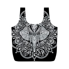 Ornate Hindu Elephant  Full Print Recycle Bags (m)  by Valentinaart