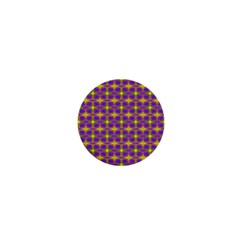 Purple Yellow Swirl Pattern 1  Mini Magnets by BrightVibesDesign