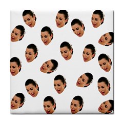 Crying Kim Kardashian Tile Coasters by Valentinaart