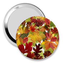 Autumn Fall Leaves 3  Handbag Mirrors by LoolyElzayat