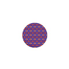 Blue Orange Yellow Swirl Pattern 1  Mini Magnets by BrightVibesDesign