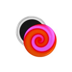 Swirl Orange Pink Abstract 1 75  Magnets by BrightVibesDesign