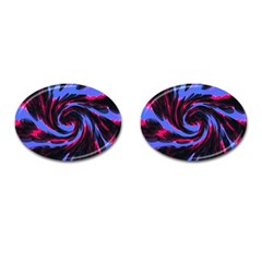 Swirl Black Blue Pink Cufflinks (oval) by BrightVibesDesign