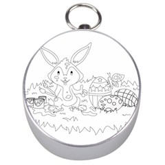 Coloring Picture Easter Easter Bunny Silver Compasses by Sapixe
