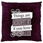 Beautiful Things Encourage Large Flano Cushion Case (One Side) Front
