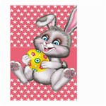 Illustration Rabbit Easter Large Garden Flag (Two Sides) Back