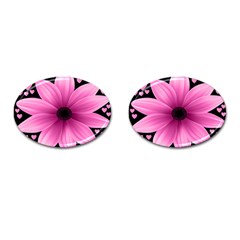 Flower Plant Floral Petal Nature Cufflinks (oval) by Sapixe