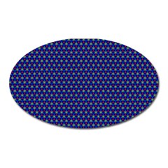 Blue Fractal Art Honeycomb Mathematics Oval Magnet by Sapixe