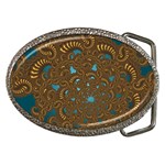 Fractal Abstract Pattern Belt Buckles Front