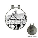 Line Art Architecture Vintage Old Hat Clips with Golf Markers Front
