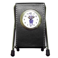 Cat Clipart Animal Cartoon Pet Pen Holder Desk Clocks by Sapixe