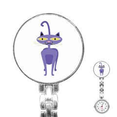 Cat Clipart Animal Cartoon Pet Stainless Steel Nurses Watch by Sapixe