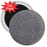 Linear Intricate Geometric Pattern 3  Magnets (100 pack) Front