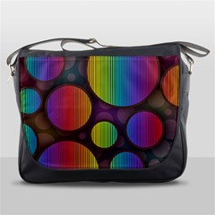 Background Colorful Abstract Circle Messenger Bags by Nexatart