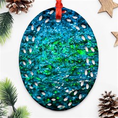 Water Color Green Oval Filigree Ornament (two Sides) by FunnyCow