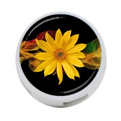 Sun Flower Blossom Bloom Particles 4-port Usb Hub (two Sides)  by Nexatart