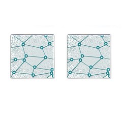 Network Social Abstract Cufflinks (square) by Nexatart