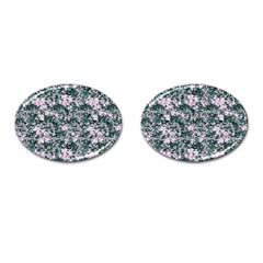 Floral Collage Pattern Cufflinks (oval) by dflcprints