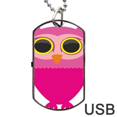 Sowa Owls Bird Wild Birds Pen Dog Tag Usb Flash (two Sides) by Sapixe