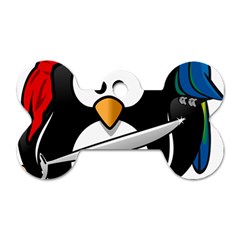 Penguin Pirate Tux Animal Bandana Dog Tag Bone (one Side) by Sapixe
