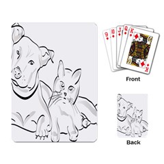 Dog Cat Pet Silhouette Animal Playing Card by Sapixe